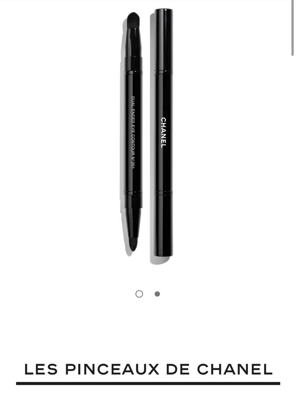 CHANEL Dual-Ended Eye Contour Brush - Black Lacquer